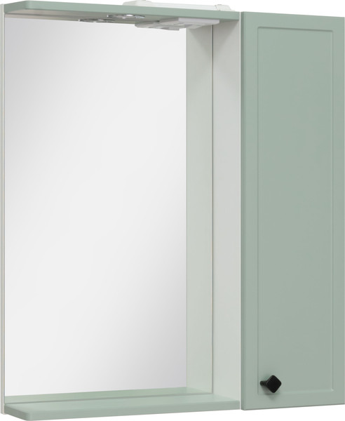 Изображение товара Шкаф с зеркалом для ванной Runo Римини 65 правый (мята)
