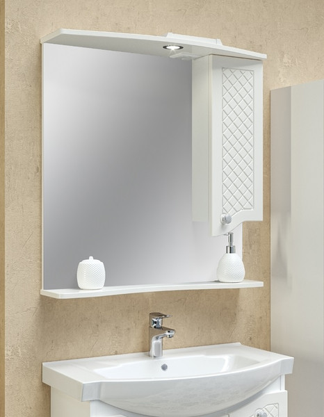 Изображение товара Шкаф с зеркалом для ванной Runo Милано 75 правый