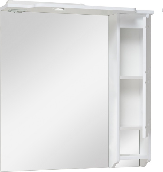 Изображение товара Шкаф с зеркалом для ванной Runo Стиль 75 правый