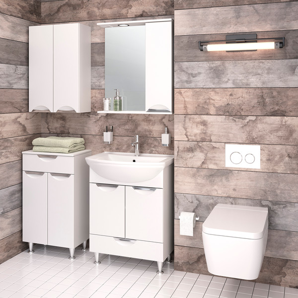 Изображение товара Шкаф с зеркалом для ванной Runo Барселона 65 правый