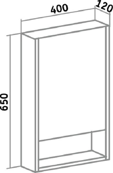 Изображение товара Шкаф с зеркалом для ванной Runo Микра 40