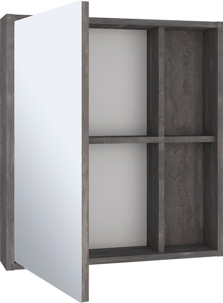 Изображение товара Шкаф с зеркалом для ванной Runo Эко 60 (железный камень)