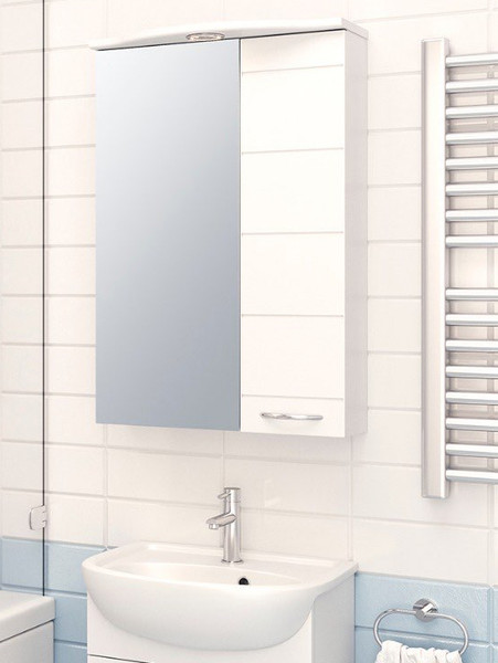 Изображение товара Шкаф с зеркалом для ванной Runo Кипарис 50 правый