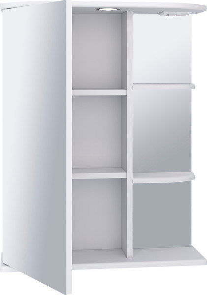 Изображение товара Шкаф с зеркалом для ванной Runo Магнолия 60 левый