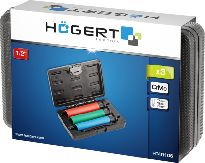 Изображение товара Набор головок слесарных Hoegert HT4R106 (3шт)