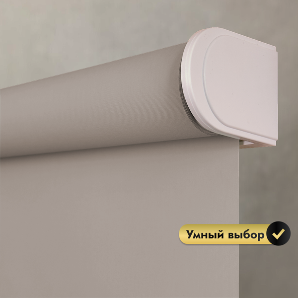 Изображение товара Рулонная электроштора НеоФьюжен Эден 200 100х250 левая (кварцевый, белая фурнитура)