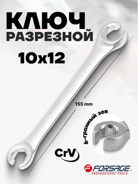 Изображение товара Гаечный ключ Forsage 10х12мм 5 456 / F-7511012