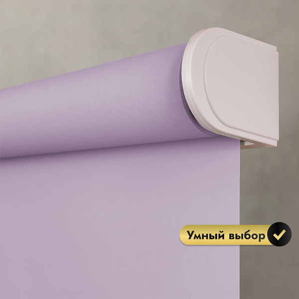 Изображение товара Рулонная электроштора НеоФьюжен Эден 200 200х200 левая (лавандовый, белая фурнитура)
