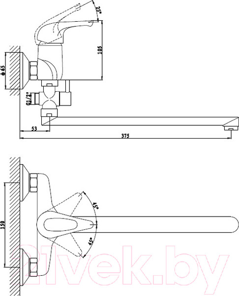 Изображение товара Смеситель Gross Aqua Base 7237258C-35L(F)