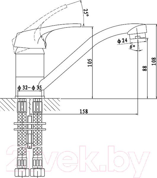 Изображение товара Смеситель Gross Aqua Base 3210258C-G0109