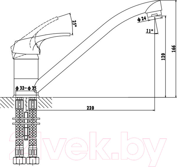 Изображение товара Смеситель Gross Aqua Base 3210257С- G0110