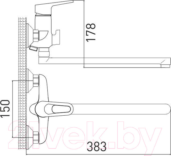 Изображение товара Смеситель Gross Aqua Delta 7244268C-35L(F)