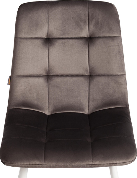 Изображение товара Стул Tetchair Chilly велюр/металл (темно-серый/белый)