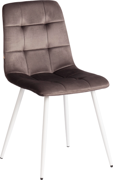 Изображение товара Стул Tetchair Chilly велюр/металл (темно-серый/белый)