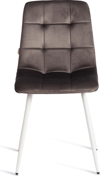 Изображение товара Стул Tetchair Chilly велюр/металл (темно-серый/белый)