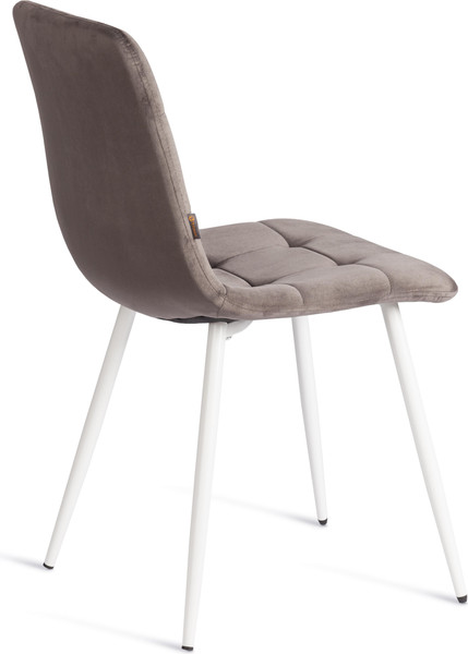Изображение товара Стул Tetchair Chilly велюр/металл (темно-серый/белый)