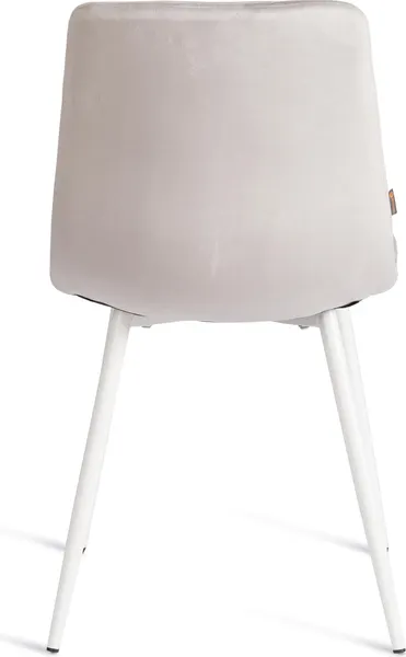 Изображение товара Стул Tetchair Chilly велюр/металл (светло-серый/белый)