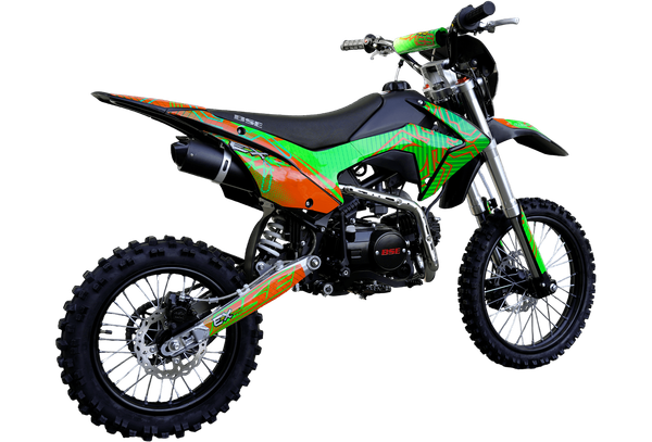 Изображение товара Мотоцикл BSE EX 17/14 / B0EXYG040ECH3 (зеленый/оранжевый)