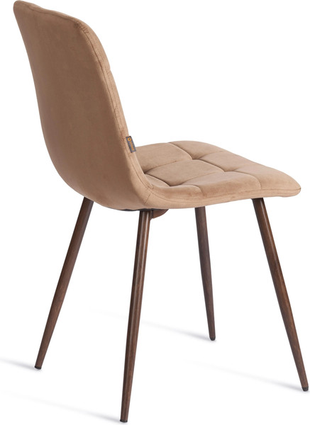 Изображение товара Набор стульев Tetchair Chilly велюр/металл (2шт, коричневый/орех)