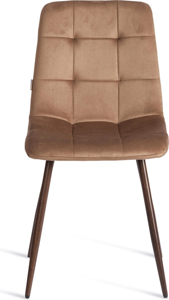 Изображение товара Набор стульев Tetchair Chilly велюр/металл (2шт, коричневый/орех)
