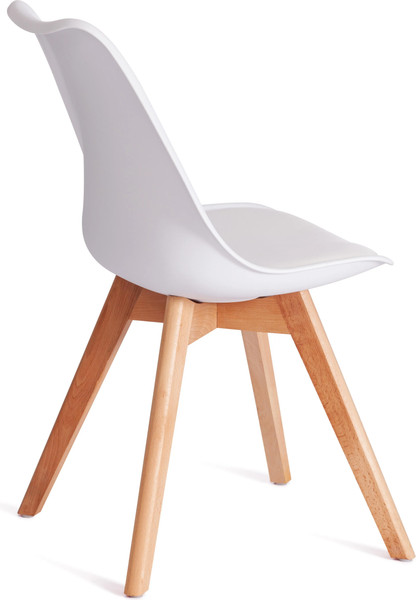 Изображение товара Набор стульев Tetchair Tulip дерево/пластик/экокожа (2шт, белый)