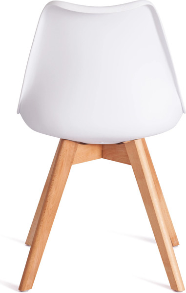 Изображение товара Набор стульев Tetchair Tulip дерево/пластик/экокожа (2шт, белый)