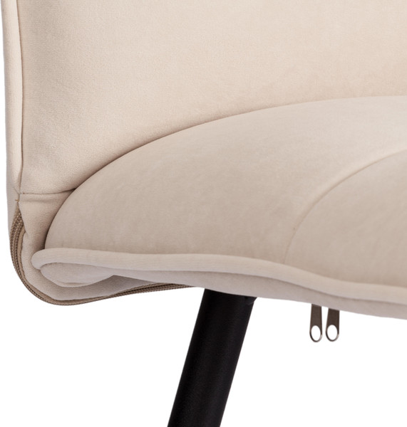 Изображение товара Стул Tetchair Sweet LT флок (молочный/черный)