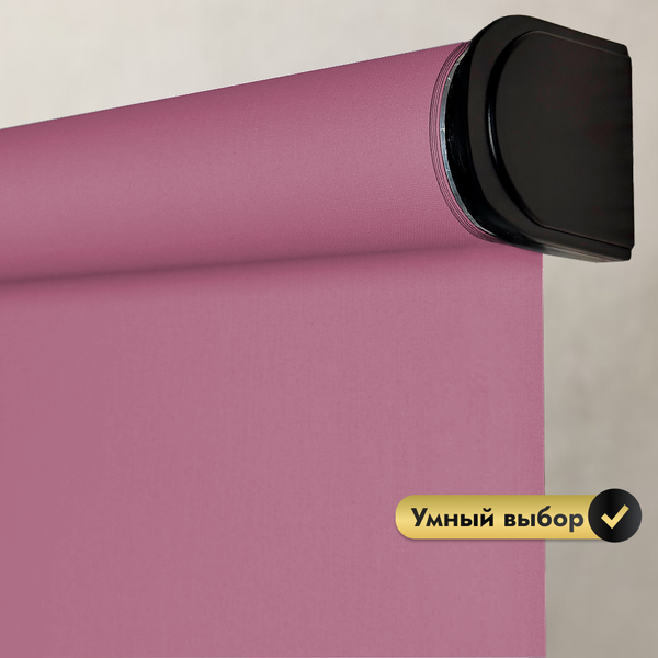 Изображение товара Рулонная электроштора НеоФьюжен Эден 200 240х200 правая (малиновый, черная фурнитура)
