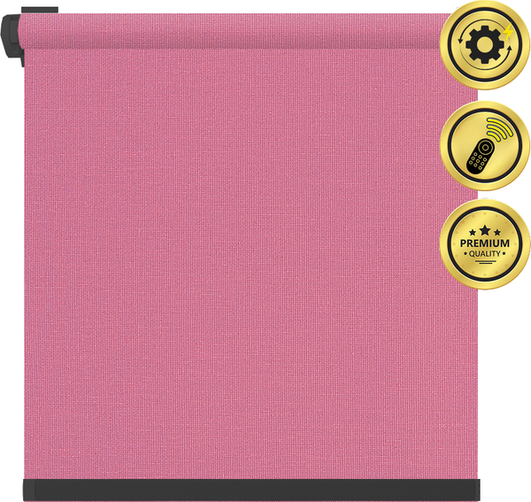 Изображение товара Рулонная электроштора НеоФьюжен Эден 200 250х200 левая (малиновый, черная фурнитура)