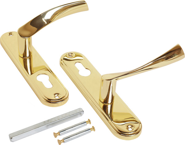 Изображение товара Ручка дверная Аллюр 103-1 61.5мм GP (латунь)