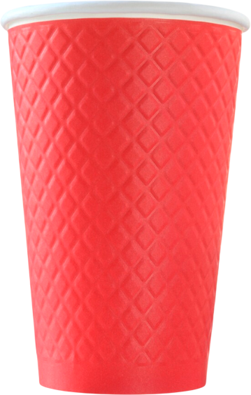 Изображение товара Набор бумажных стаканов Паксервис 400мл / EM90-530 (400шт, WaffleRed)