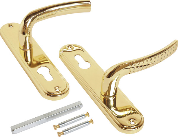 Изображение товара Ручка дверная Аллюр 132-1 61.5мм GP (латунь)