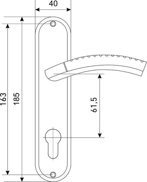 Изображение товара Ручка дверная Аллюр 132-1 61.5мм GP (латунь)