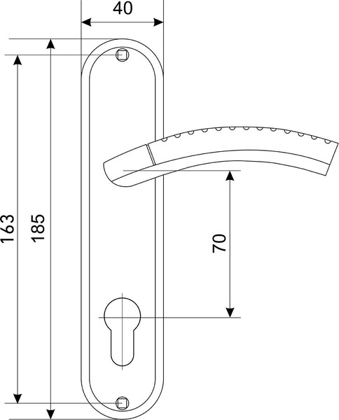 Изображение товара Ручка дверная Аллюр 132-1 70мм GP (золотистый)