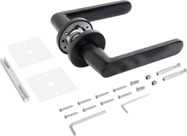 Изображение товара Ручка дверная Аллюр Арт Вита BL 91150 (матовый черный)