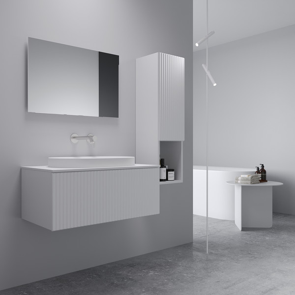 Изображение товара Тумба с умывальником ЗОВ Кито 100 / K100LW0MFWPM-LDSPW6002 (флавио белый)