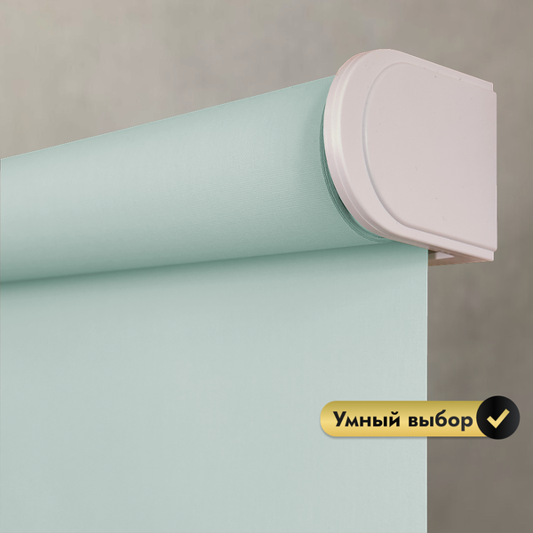 Изображение товара Рулонная электроштора НеоФьюжен Эден 200 190х200 левая (снежная мята, белая фурнитура)