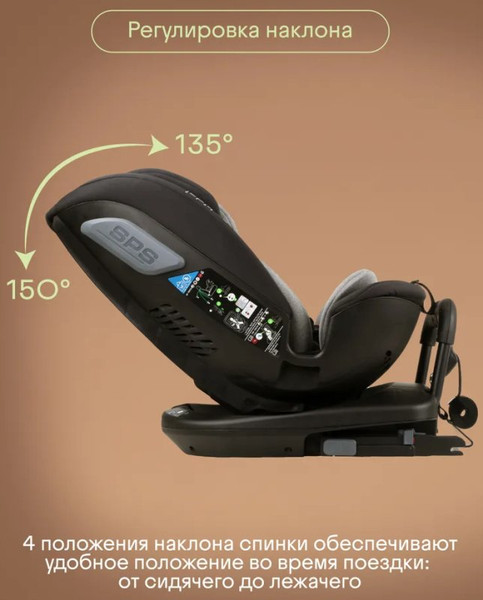 Изображение товара Автокресло Kidzi Spin Plus 360 I-Size / KDZ08B (черный)