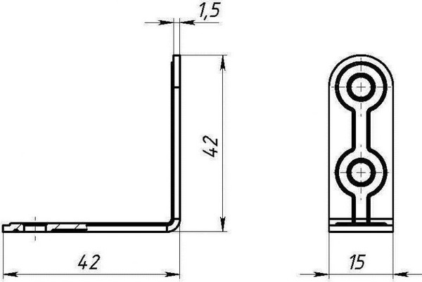 Изображение товара Кронштейн крепежный Металлист МК-1 42x42 (цинк)