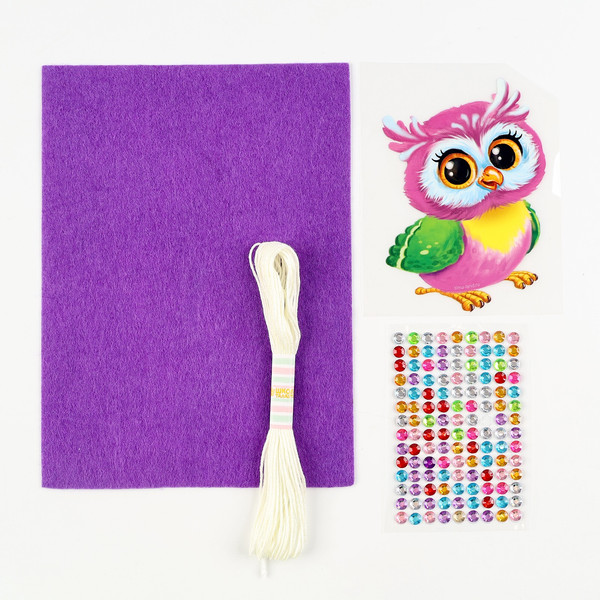 Изображение товара Набор для шитья Школа талантов Игрушка из фетра с термонаклейкой. Сова / 3536774