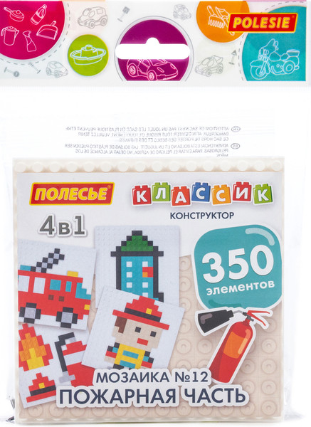 Изображение товара Конструктор Полесье Мозаика №12 пожарная часть / 73249