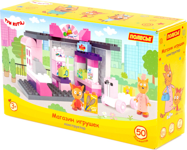 Изображение товара Конструктор Полесье Три кота. Магазин игрушек / 61397