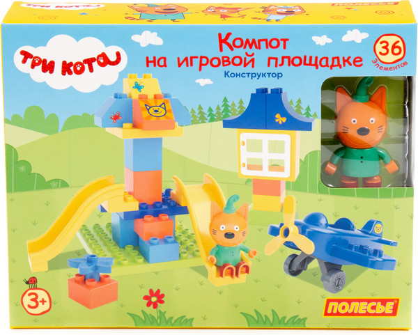 Изображение товара Конструктор Полесье Три кота. Компот на игровой площадке / 77476