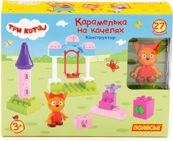 Изображение товара Конструктор Полесье Три кота. Карамелька на качелях / 77186
