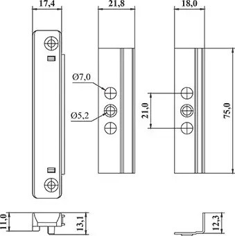 Изображение товара Защелка балконная No Brand Магнитная 9 (кбе)