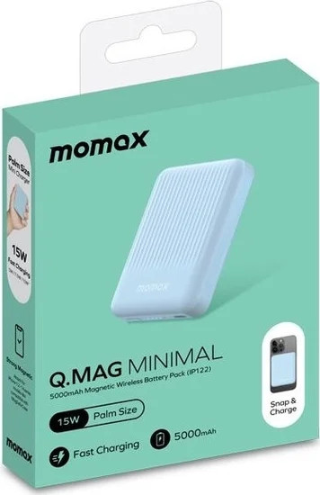 Изображение товара Портативное зарядное устройство Momax IP122 Q.Mag / IP122B (голубой)