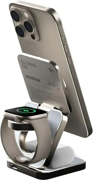 Изображение товара Зарядное устройство беспроводное Momax Q2.Mag Go UD31L (титан)