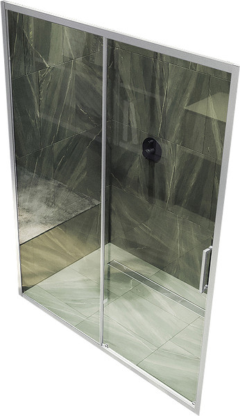 Изображение товара Душевая дверь MaybahGlass 195x150 / MGD-1277-5 (бесцветное стекло/хром матовый)