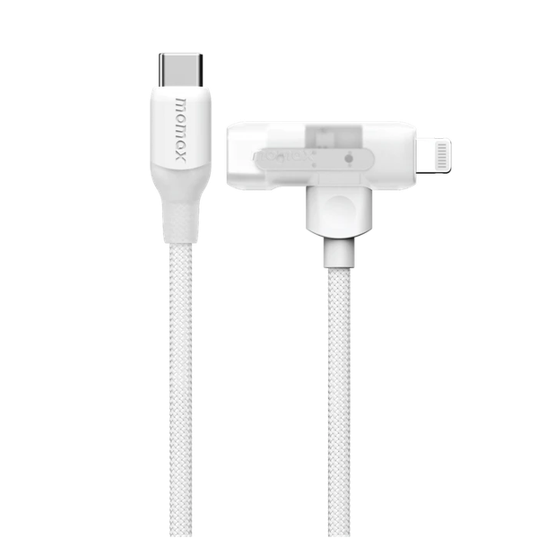 Изображение товара Кабель Momax 1-Link Flow Duo 2в1 / DL56W (1.5м, белый)