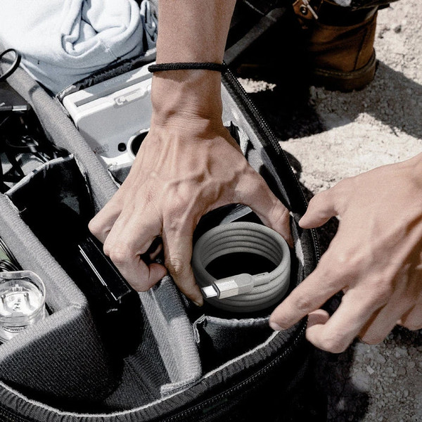 Изображение товара Кабель Momax Mag.Link USB-C/USB-C / DC35L (1м, титан)